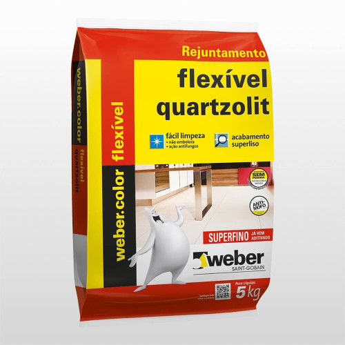 Rejunte Flexivel Cinza Platina Quartzolit 5 Kg