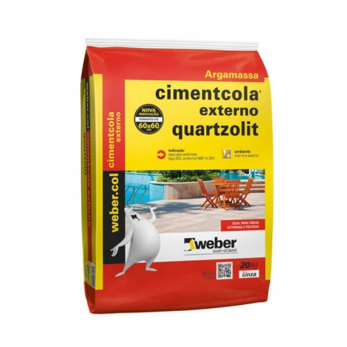 Cimentcola Externo Quartzolit AC2 20 kg